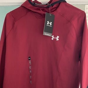 Under Armour Coldgear Maroon Hoodie with Logo
